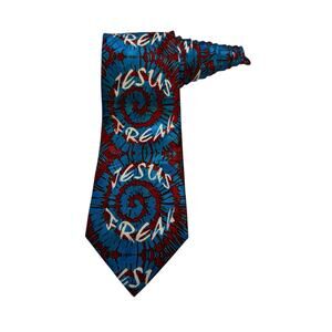 Rare Gospitality Jesus Freak Religious Christian Tie Dye Novelty Necktie